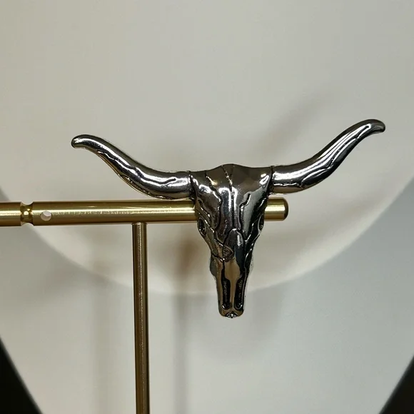 🐂 Large Bull Head Western Brooch Pin 🐂 - Picture 5 of 5